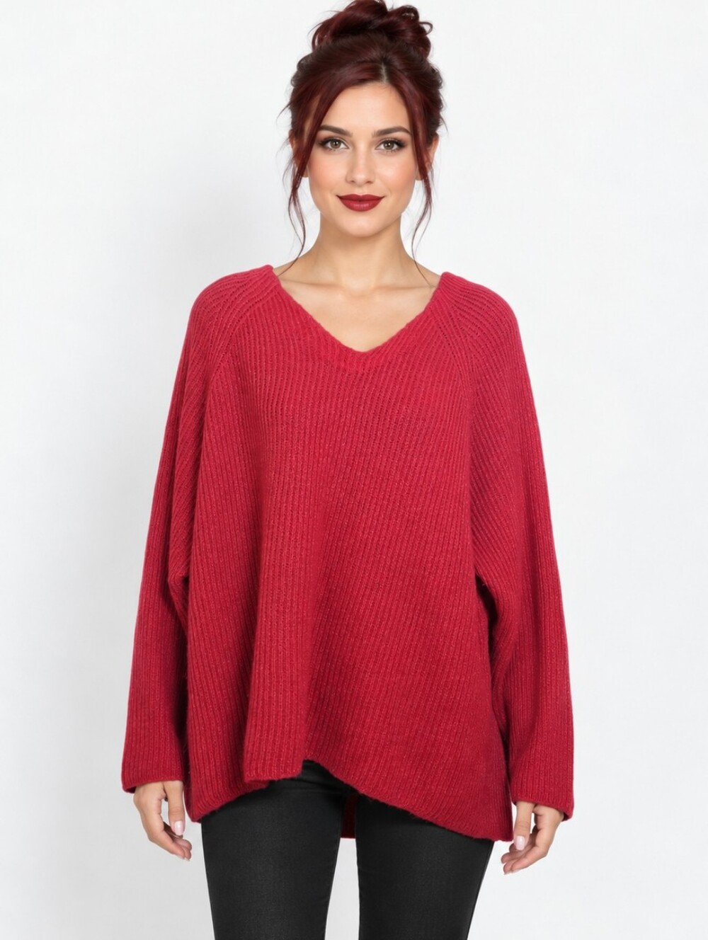 Pink V Neck Sweater